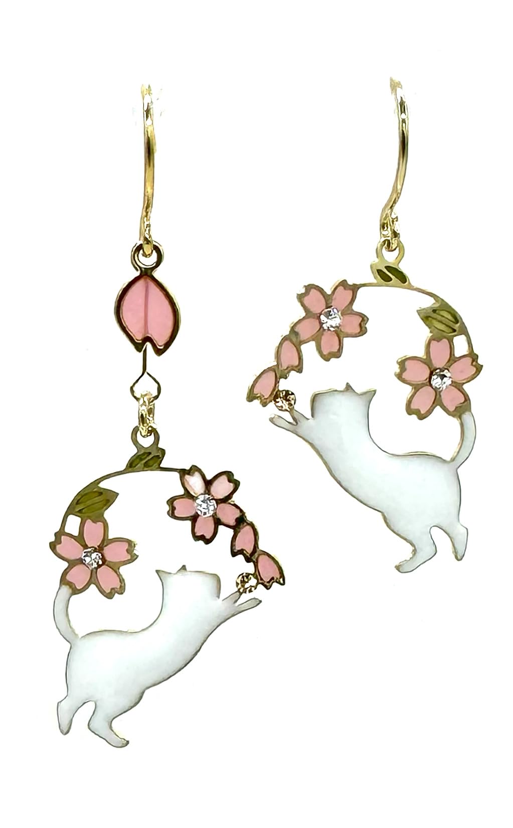 

Shop Titanium Japanese Cherry Blossom Asymmetrical Metal Made in White acc25 WH [Jewelry M] Women s Earrings, Post, Pattern, Accessories,
