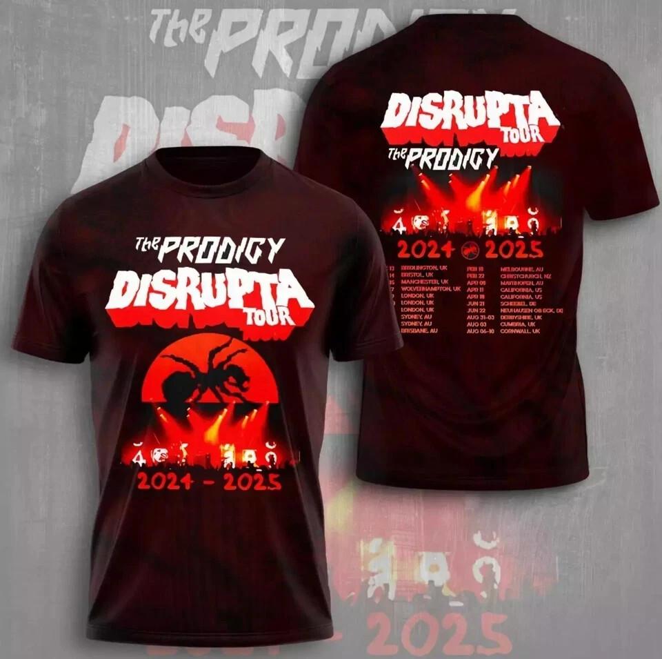 The Prodigy 2026 Tour 3D T-Shirt Unisex All Size Gift For Fans XXL