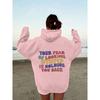 Women'S Shoulder Sleeve Fleece Sweater Plain Letter Print Kangaroo Pocket Drawstring Print Hoodie Clothing