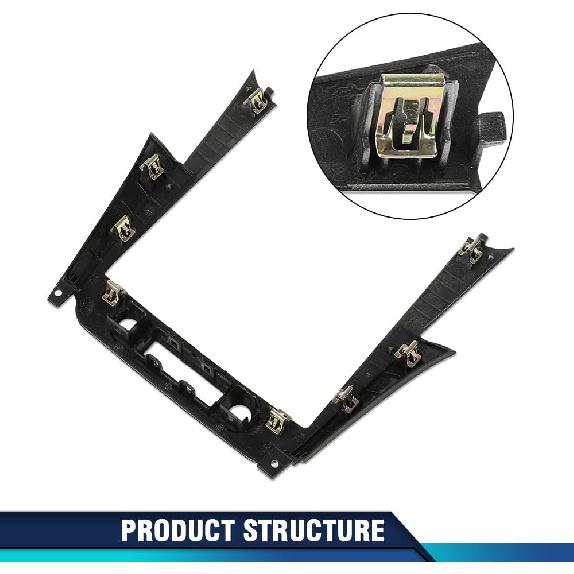PIT66 Dash Radio Bezel Trim Vent Compatible with Chevy Malibu 2008-2012 Silver Black
