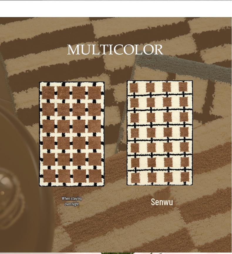 Vintage Style Ultra-Soft Non-Slip Bathroom Mat - Machine Washable Rug for Toilet, Bedroom, or Entrance.