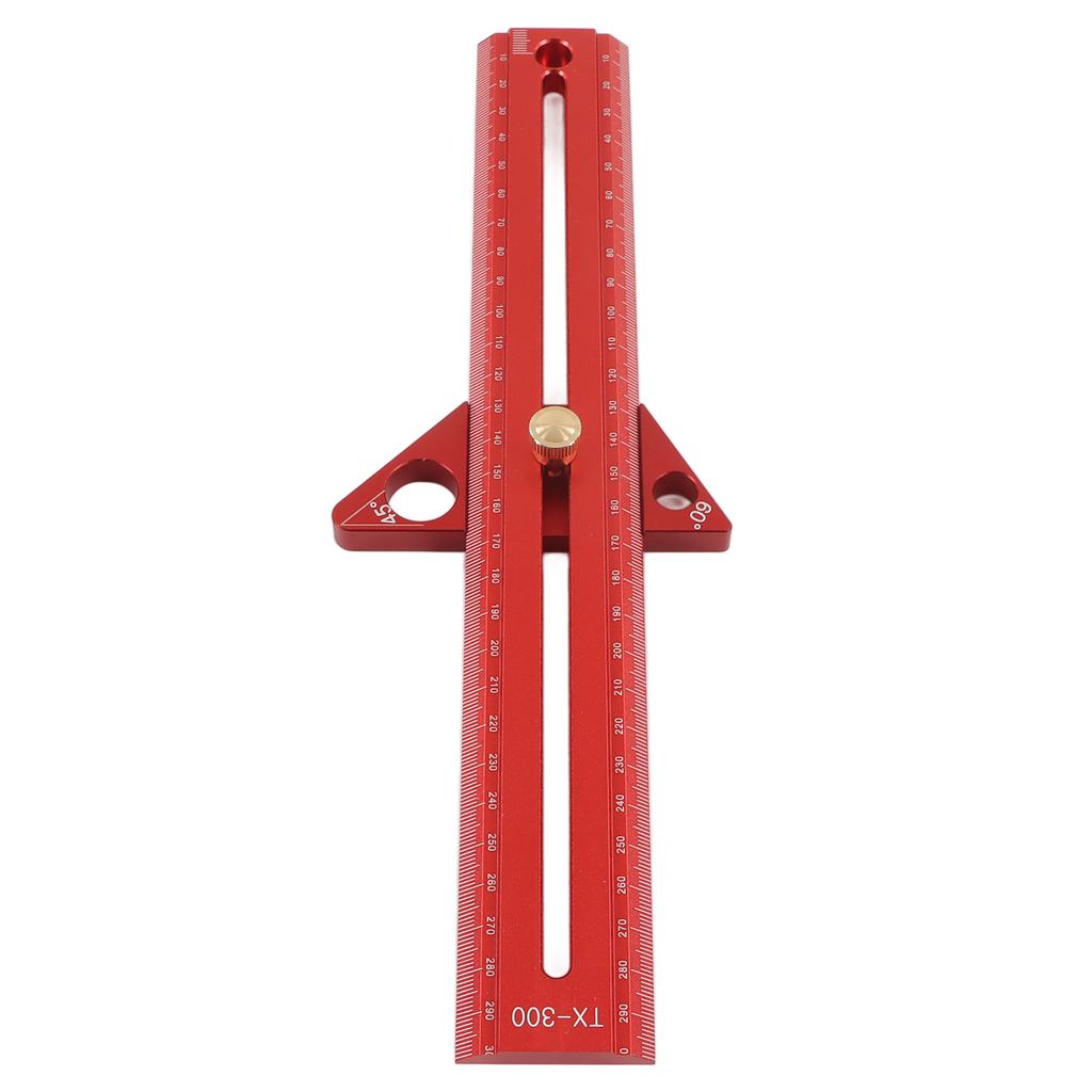 Woodworking T Track Ruler Multifunctional Aluminum Alloy Portable Wood Measuring Angle Ruler
