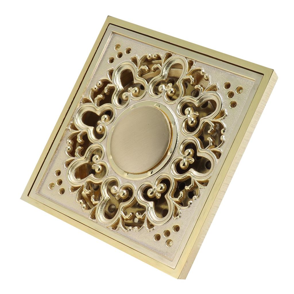 Gold Floor Drain Set Bathroom Toilet Deodorant AntiOdor AntiClogging Strainer Accessory(Shallow