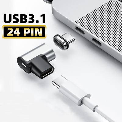 24-Pinový magnetický USB-C adaptér pre rýchle nabíjanie PD100W - Kompatibilný s USB 3.1
