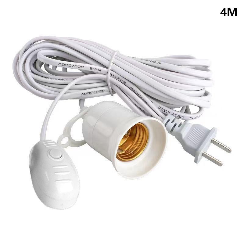 2M/4M/7M/9.5M Lamp Base Holder Power Cord Cable E27 Us Hanging Pendant Led Light Fixture Socket Cord Adapters With Switch