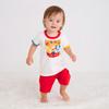HOT Top and Bottom Short [MIKIHOUSE BISCUITS] Set, Sleeves, Loungewear, Boys, Girls, Baby, Children's Clothing, White, 80cm, 72-7301-688