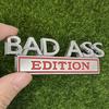 2pcs Bad Ass Edition Emblem Car Badges Badass 3D Sticker Decal Chrome Red