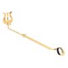 Asixxsix Flute Sheet Music Holder Alloy Sheet Music Stand Golden Metal Music Stand Portable Flute Sheet Music Clip Universal Instrument Accessory for