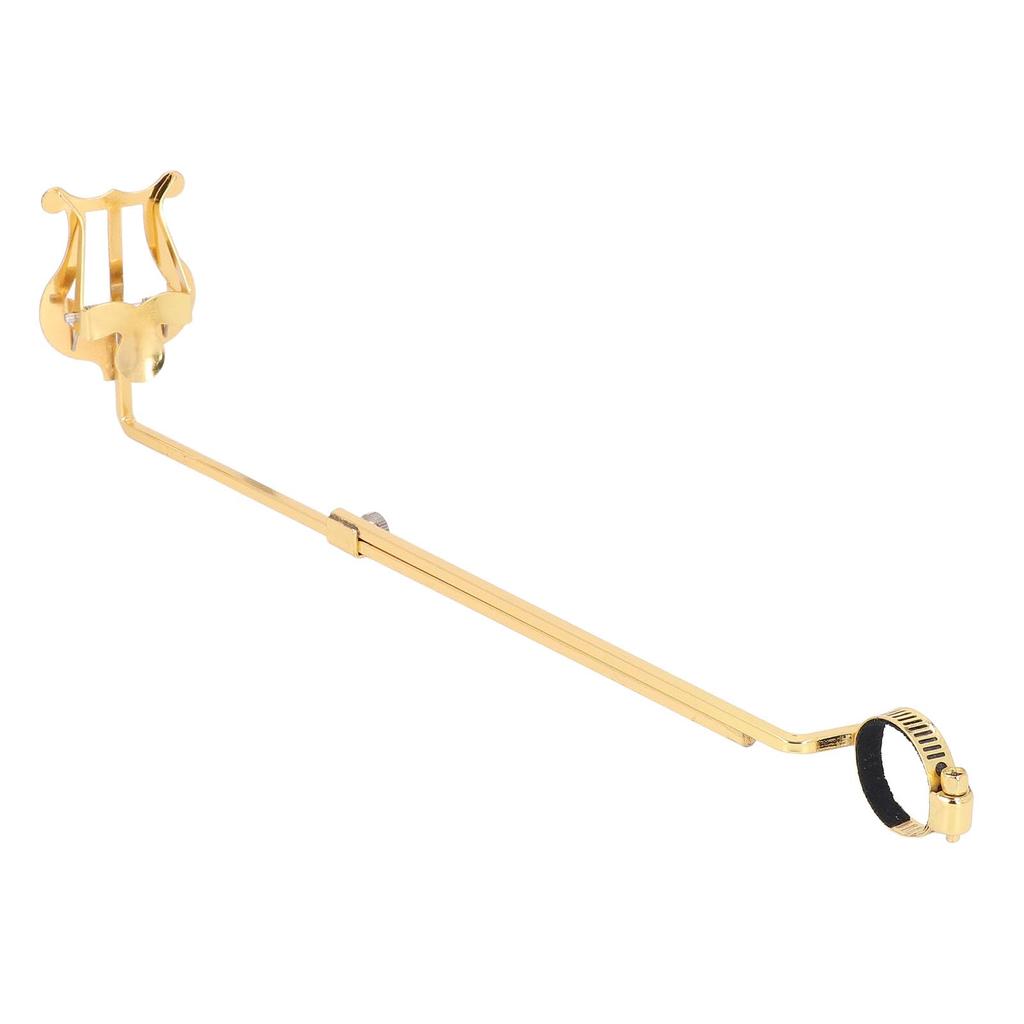 Asixxsix Flute Sheet Music Holder Alloy Sheet Music Stand Golden Metal Music Stand Portable Flute Sheet Music Clip Universal Instrument Accessory for