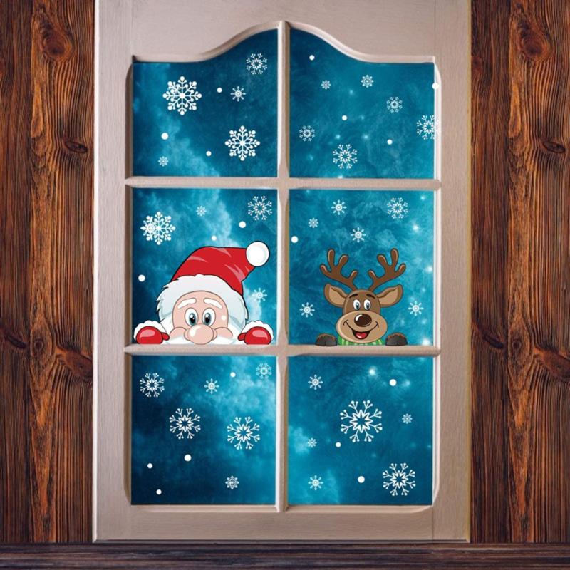 Merry Christmas Wall Stickers Fashionable Santa Claus Window Area Room Decoration PVC Vinyl New Home Use Decor Removable