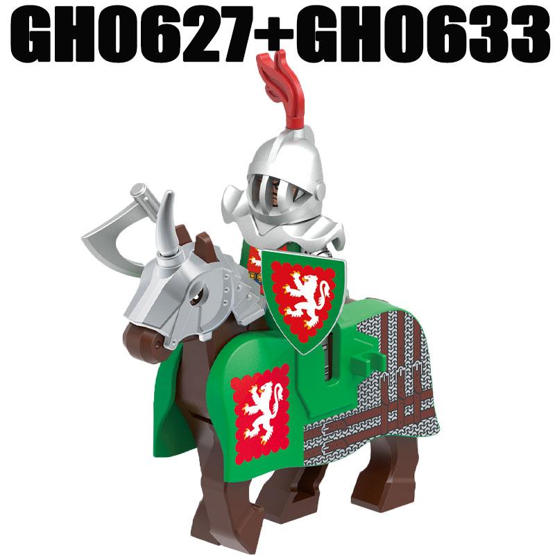 Medieval Military Europe King Soldier Figures Building Blocks Castle Lion Knight Sword Infantry Weapon Warrior Bricks Toys Gifts