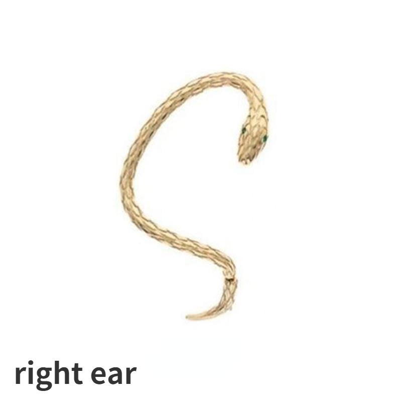 Personalized Gothic Winding Snake Shaped Ear Clip Earrings, Trendy Avant-garde Hip-hop Party Charm, Women's Jewelry Accessories
