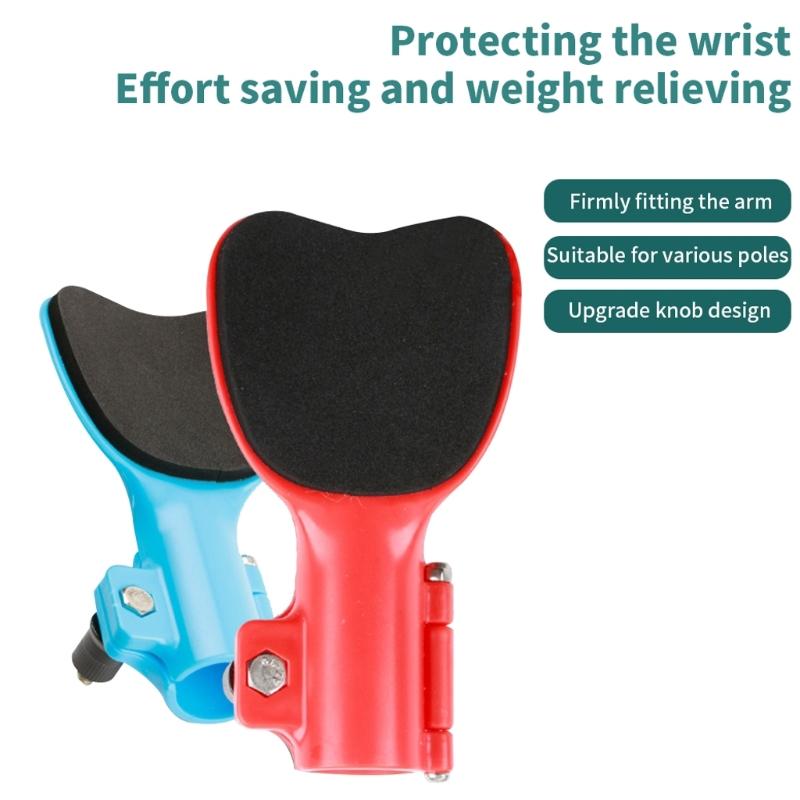 Fishing Rod Holder Rest Anti-Slip Stand Wrist Support Bracket with Comfortable Elbow Pad Spinning Rod Arm Protector