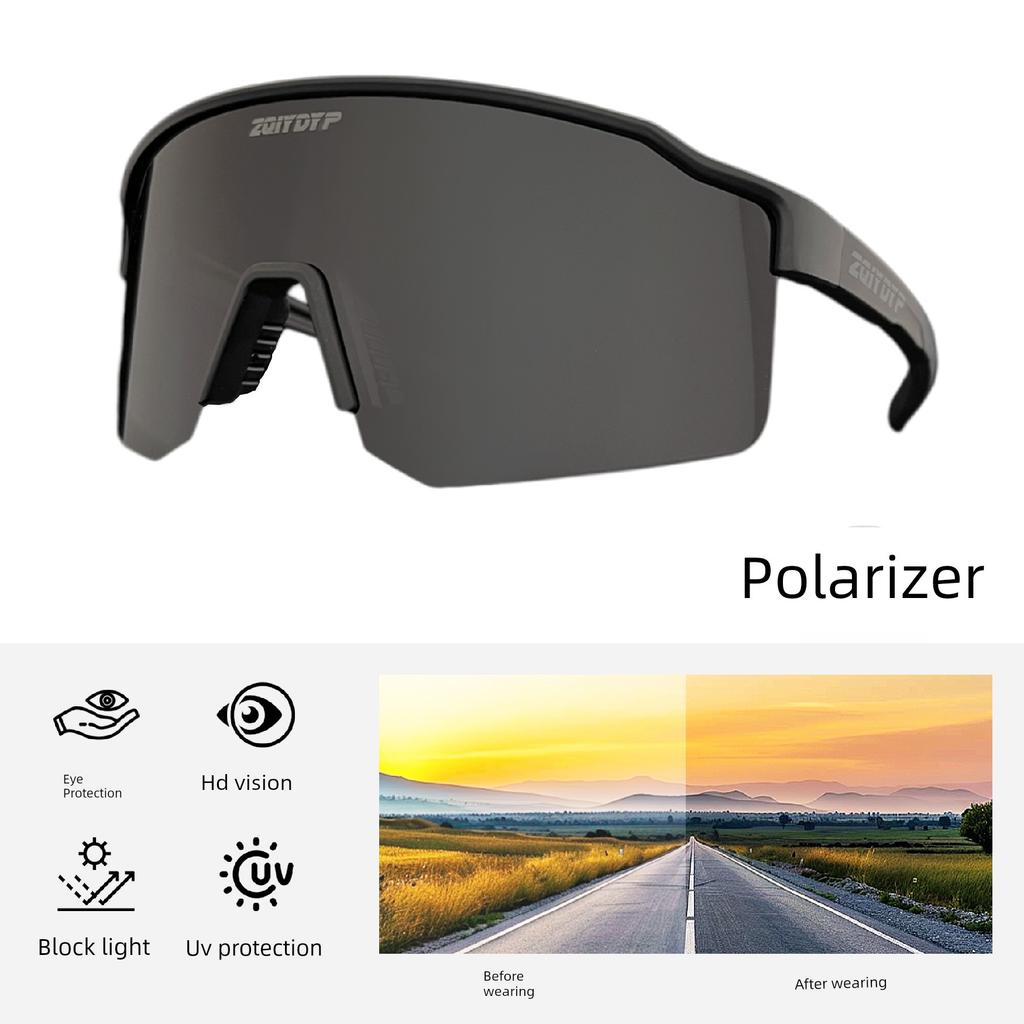 Cycling Men's and Women's Outdoor Mountaineering Sports Running Hiking Goggles Windproof Uv Color-Changing Polarized Sunglasses