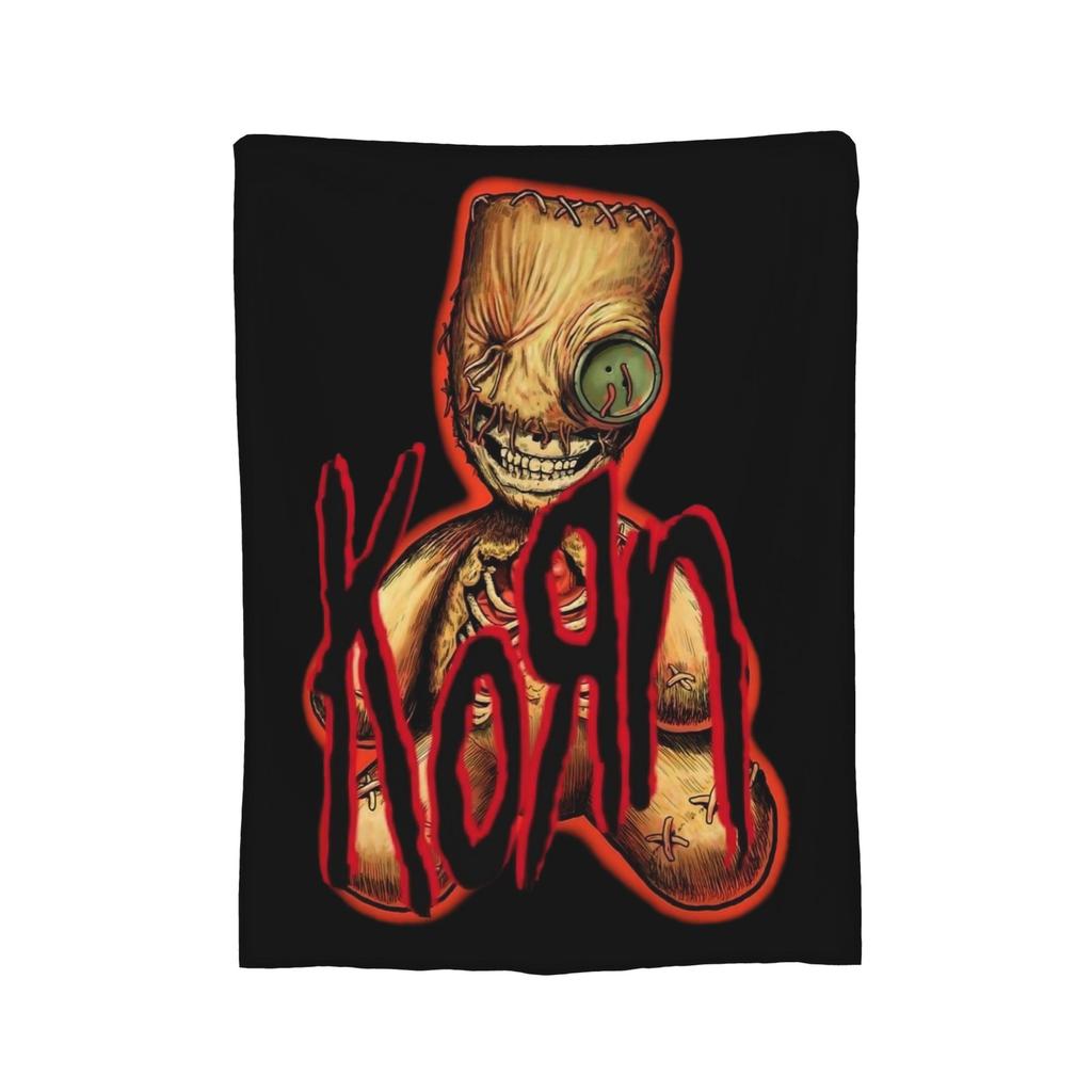 Korn Metal Music Band Bone Logo Blankets Fleece Spring/Autumn  Breathable Warm Throw Blanket for Bed Couch Rug Piece