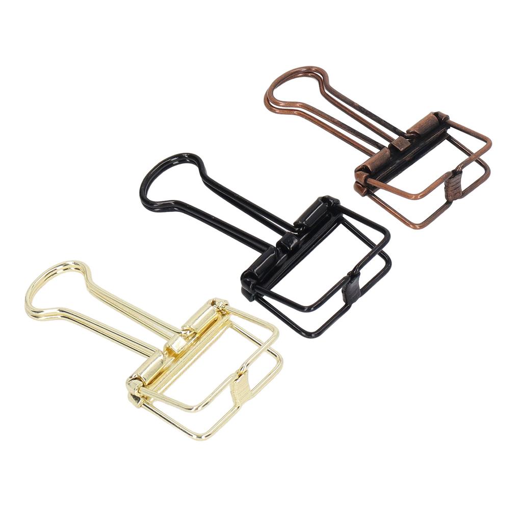 80Pcs Hollow Clips 0.7in Sturdy Metal Hollow Out Strong Clamping Paper Clamps for Home Office