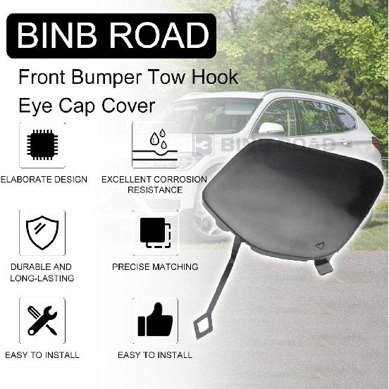 Front Bumper Tow Hook Eye Cap Cover 51137361220 Compatible with BMW X1 F48 2014-2019