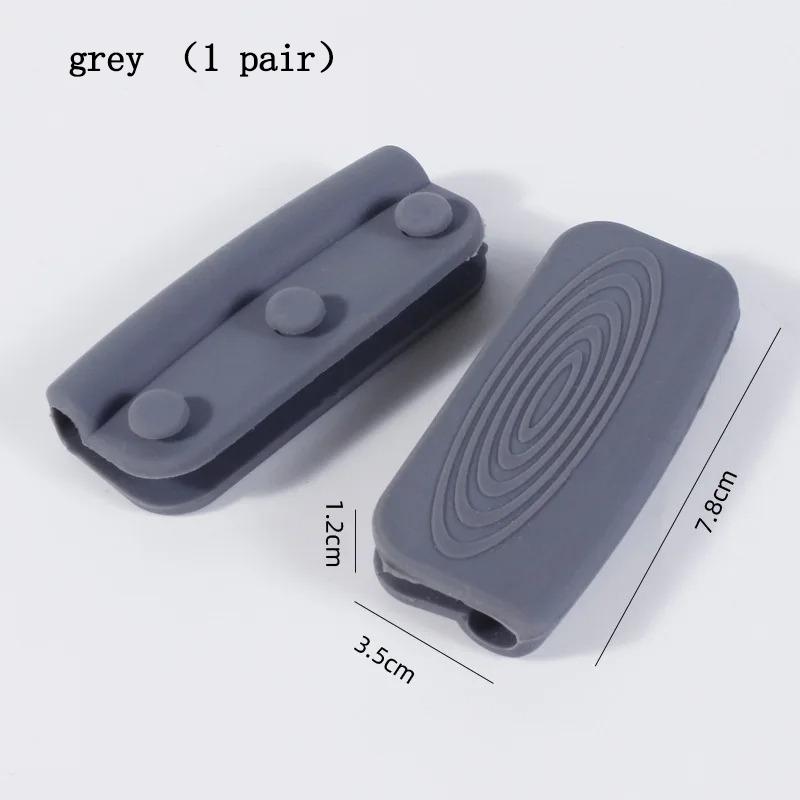 2/8 Silikon-Pfannengriffabdeckung, Wärmedämmabdeckungen, Topf-Ohrclip, rutschfester Dampfgarer, Auflaufform, Pfannengriffhalter, Küchenhelfer