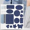 Reinforcement Repair Patches Blue Denim Clothing Patches New Self-Adhesive Patches  for Knee Repair