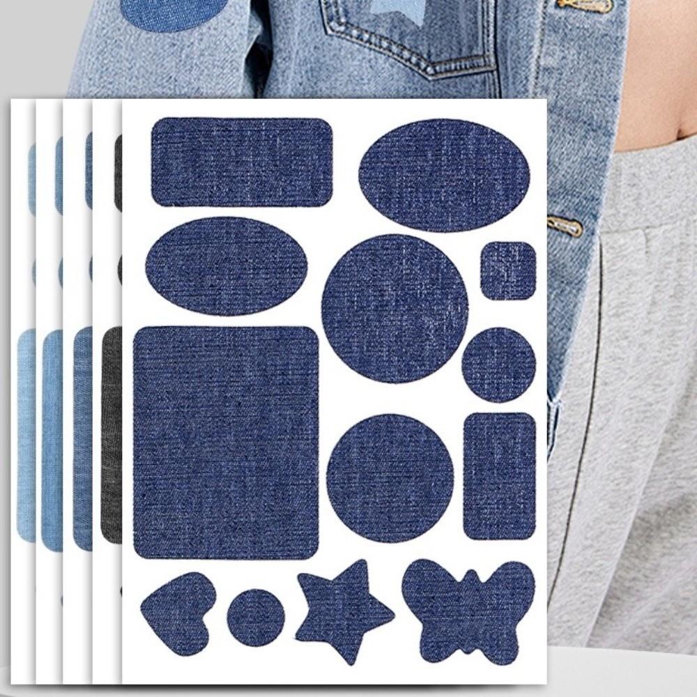 Reinforcement Repair Patches Blue Denim Clothing Patches New Self-Adhesive Patches  for Knee Repair