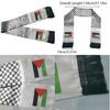 Palestine Flag Scarf 14*130cm Double Layered Polyester Fabric