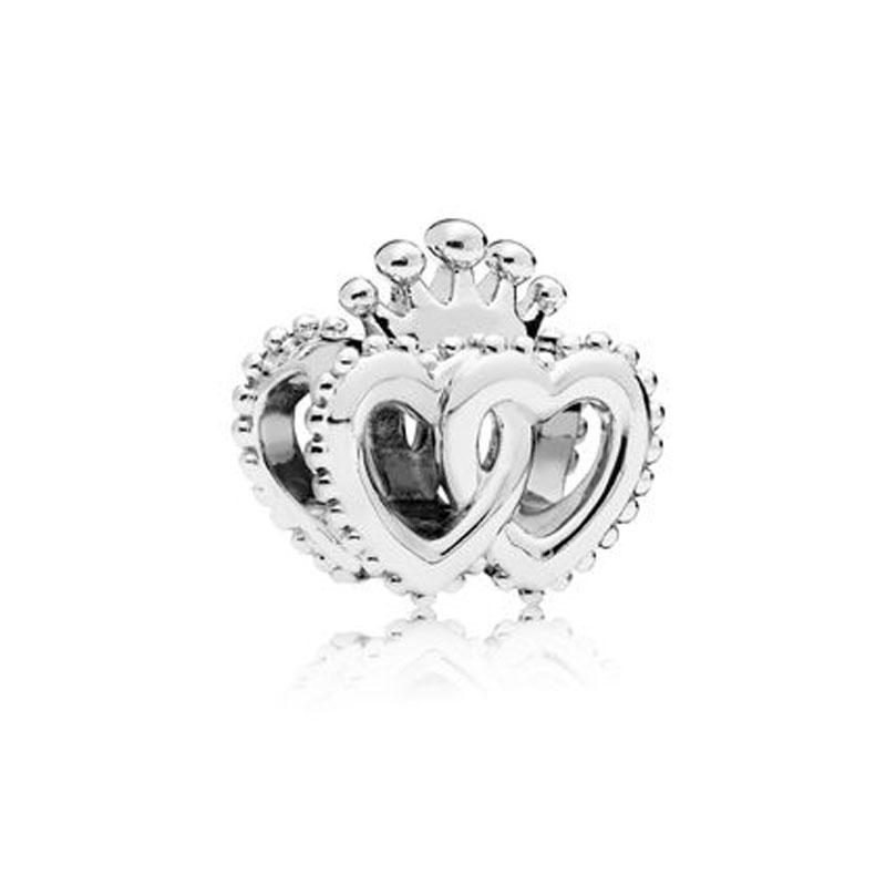 

New 925 Silver The Crown Dangle Charm Bead Fit Bracelet Pendant DIY For Women Jewelry Gift