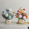 Mini Fake Potted Flowers Artificial Flowers Evergreen Bonsai Potted Ornaments Fake Plants Home Garden Table Decoration