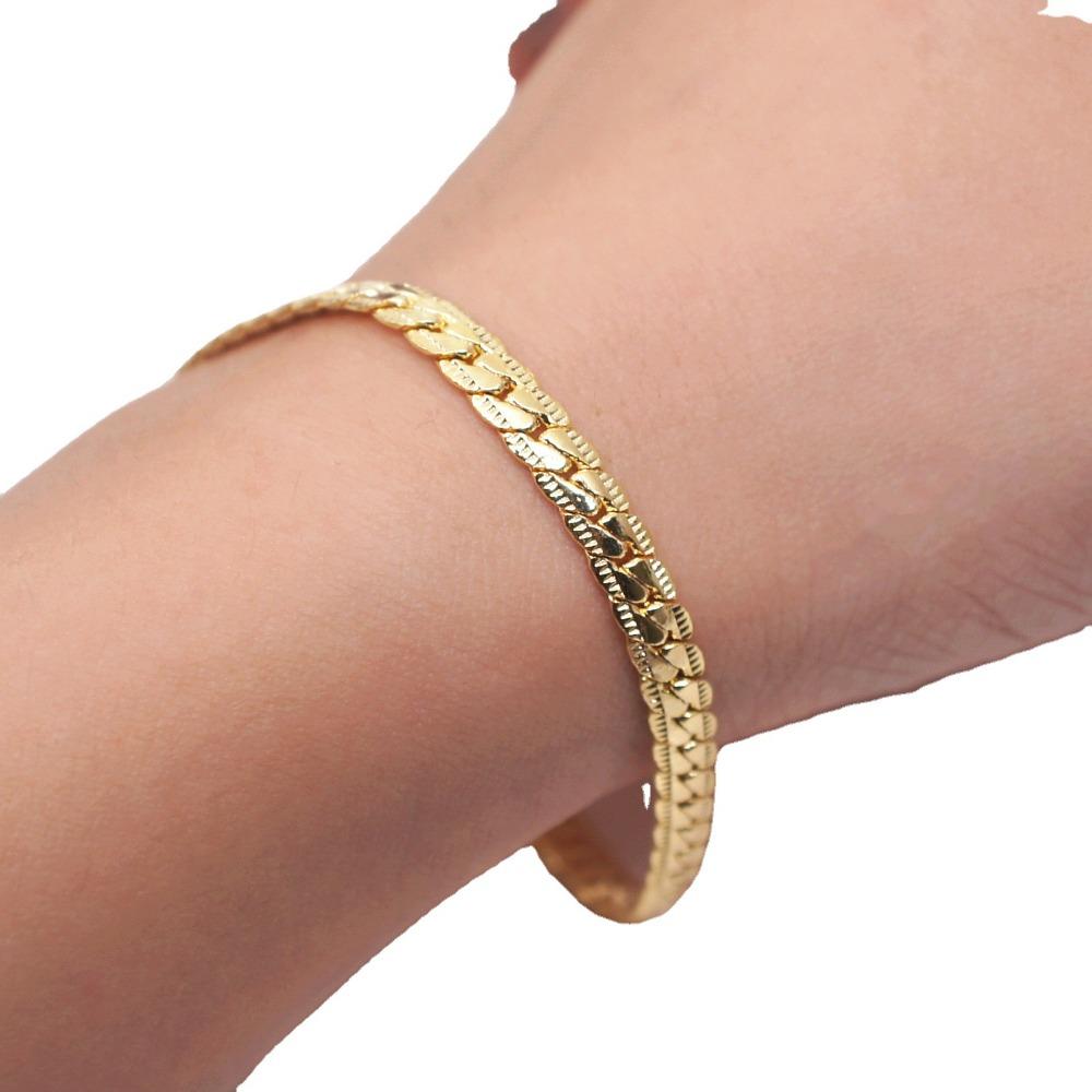 Fashion 18K Gold Plated DIY Bracelet 5M Side Hand Chain Jewelry for Women