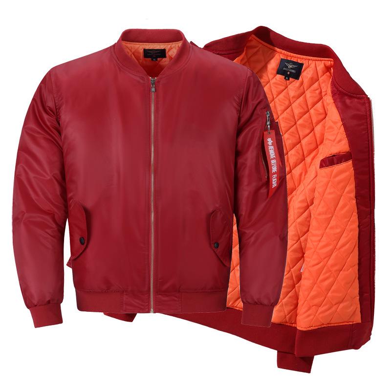 Chaqueta Bomber Ajustada para Hombre - Elegante Ropa Exterior Acolchada de Algodón para Primavera y Otoño