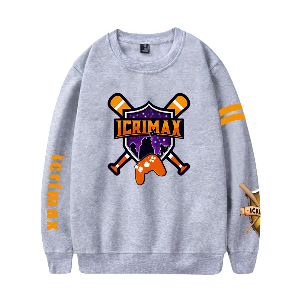 Men's Icrimax Print Hoodies Round Neck Hooded Sweatshirts Man Pullover Male Top Streetwear Outdoor Tracksuit