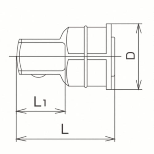 TONE Ratchet Open End Adapter RA2-6S, 6.35mm (1/4") Drive, Pack of 6