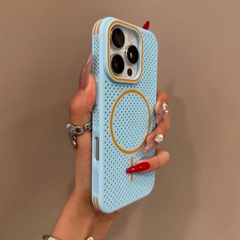 

Роскошный кейс-бампер с охлаждением Magsafe, цветной, для iPhone 12 13 14 15 16 17 Pro Max 16 Plus 17Air, с магнитным кольцом For iPhone 15Plus