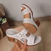 New Style Open-toe Large-size Chunky Platform Thick-soled Slippers for Women, Open-toe High-heeled Slippers, Beach Sandals