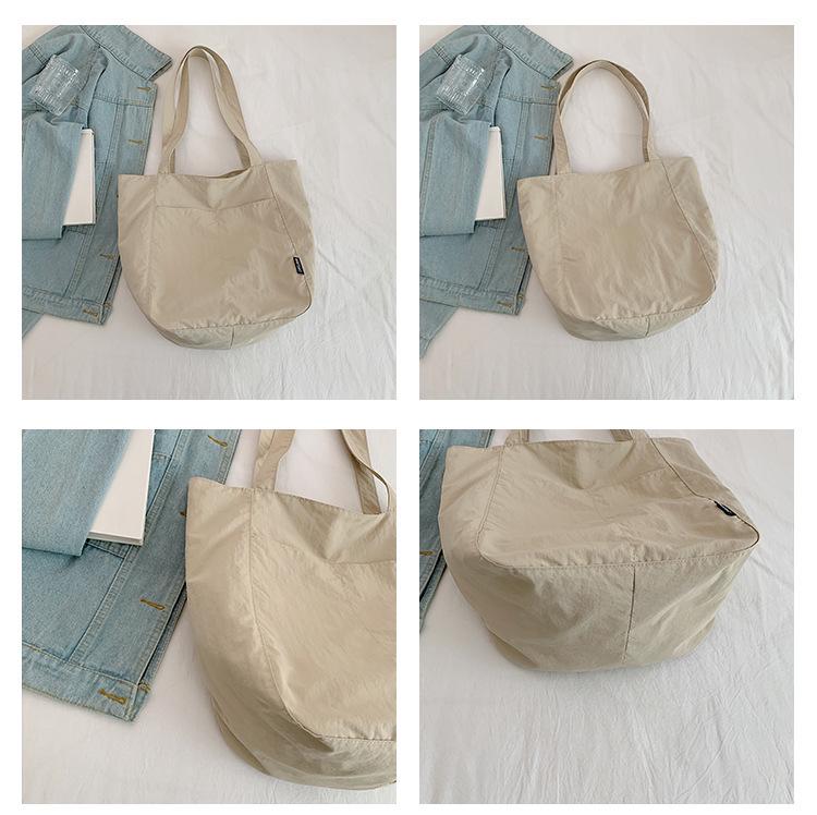 Japońska Wodoodporna Nylonowa Codzienna Torba Tote Damska Wiosna/Lato – Duża Pojemność, Stylowa Torba na Ramię