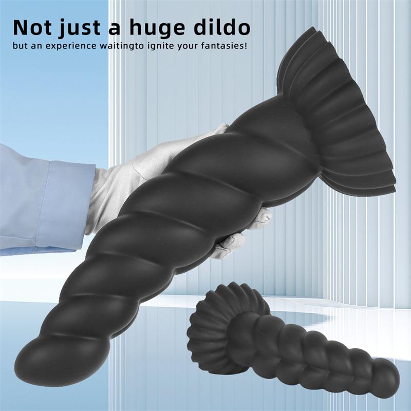 Silicone Black Extra Large Thick Anal Plug Penis Soft Thick Anal Plug Back Yard Fisting Anal Expander Male and Female Anal Masturbation