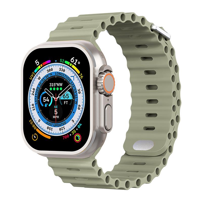 Ocean Armband für Apple Watch Ultra 3 2 Band 49mm Serie 45mm 41mm 46mm 42mm 40 44mm Silikon Uhrenarmband iWatch 11 10 9 8 7 6 5 SE2