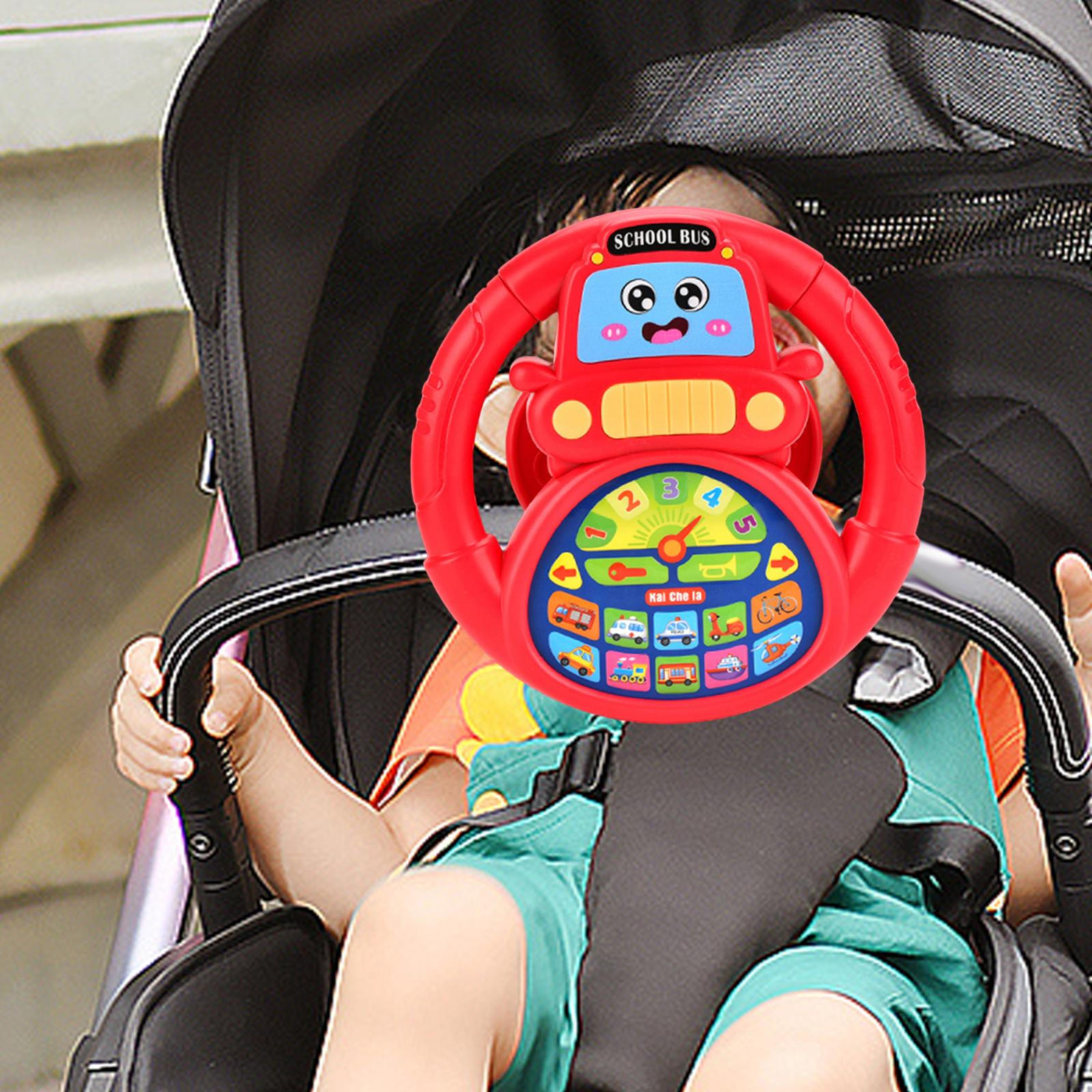 

Детский игрушечный руль Раннее образование Легко установить Контроллер вождения Сенсорный для подарка красный