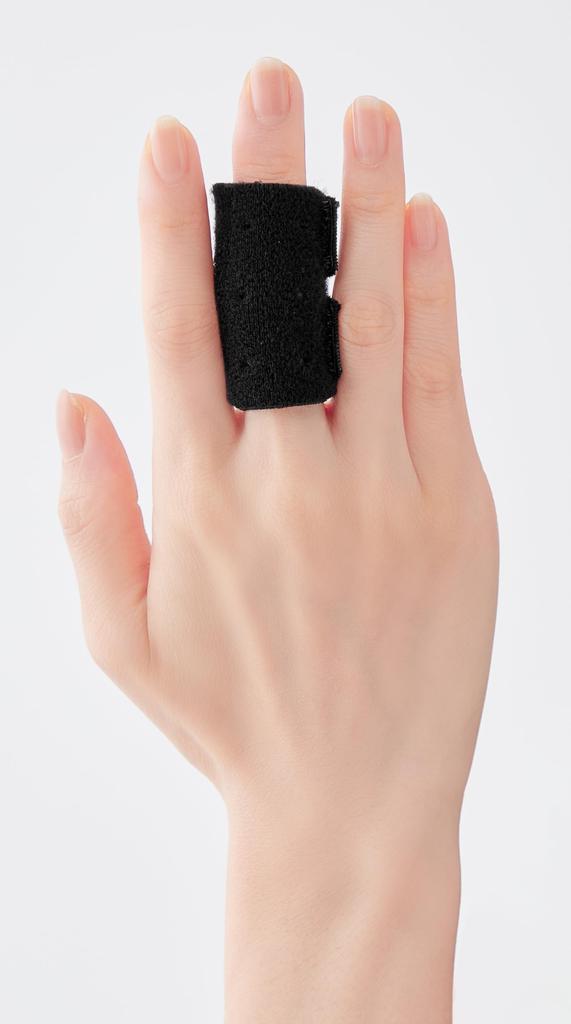 Two Black Finger Joint Supporters, Designed by an Orthopedic Clinician