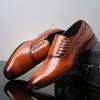 2025 New British Men's Fashion Trend Single Shoes Business Casual Leather Shoes Japanese Square Head Large Size Men's Shoes