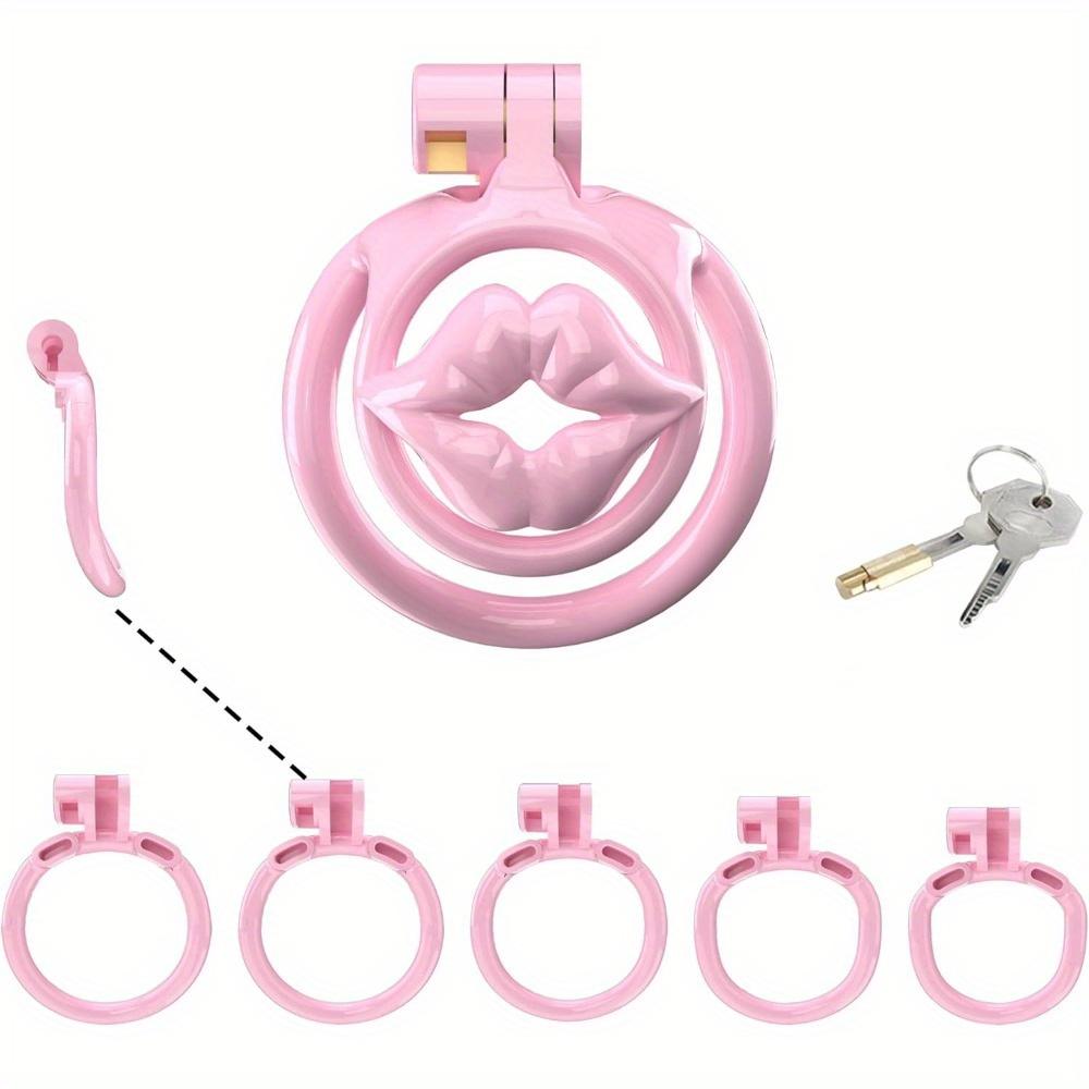 Chastity Cage for Men Pink Chastity Devices Lock Design Small Chastity Male Penis Cock  Toys for Couples Sex