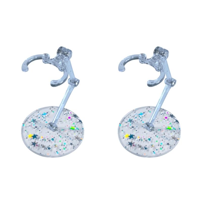 2Pack Plastic Model Figure Display Stand Base For Action Figure Doll And Collectibles Stable Support Organizing Holder
