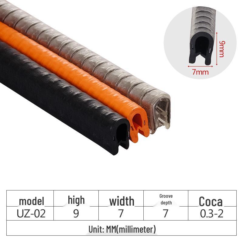 U-Shaped Rubber Edge Protector for Sheet Metal and Glass