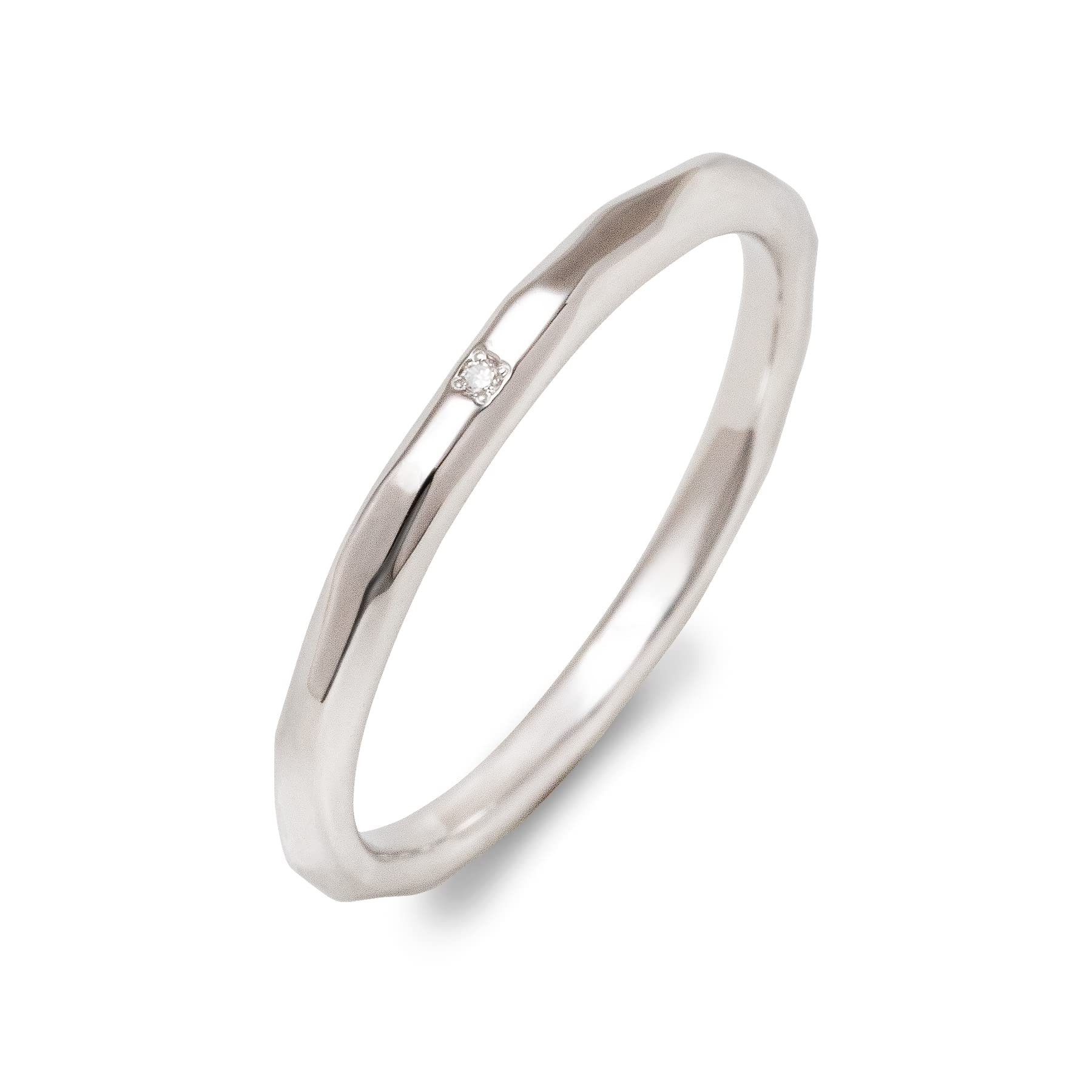 

LEGAN Diamond White Size Natural Wedding Made in Japan Ring, Gold, 13, K10WG, Diamond, Band, Women s,