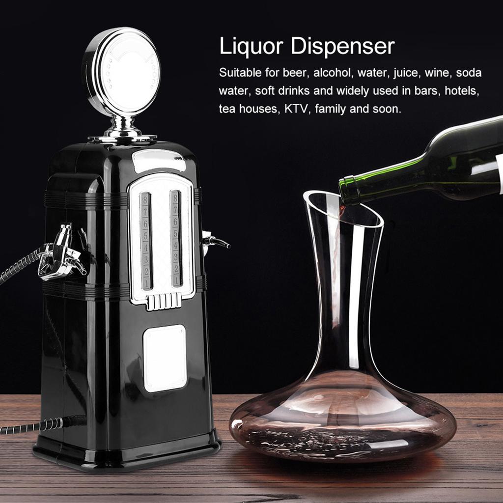 1000cc Double Guns Vin Drikkepumpe Brennevin Alkohol Øl Dispenser Bar Tilbehør Svart