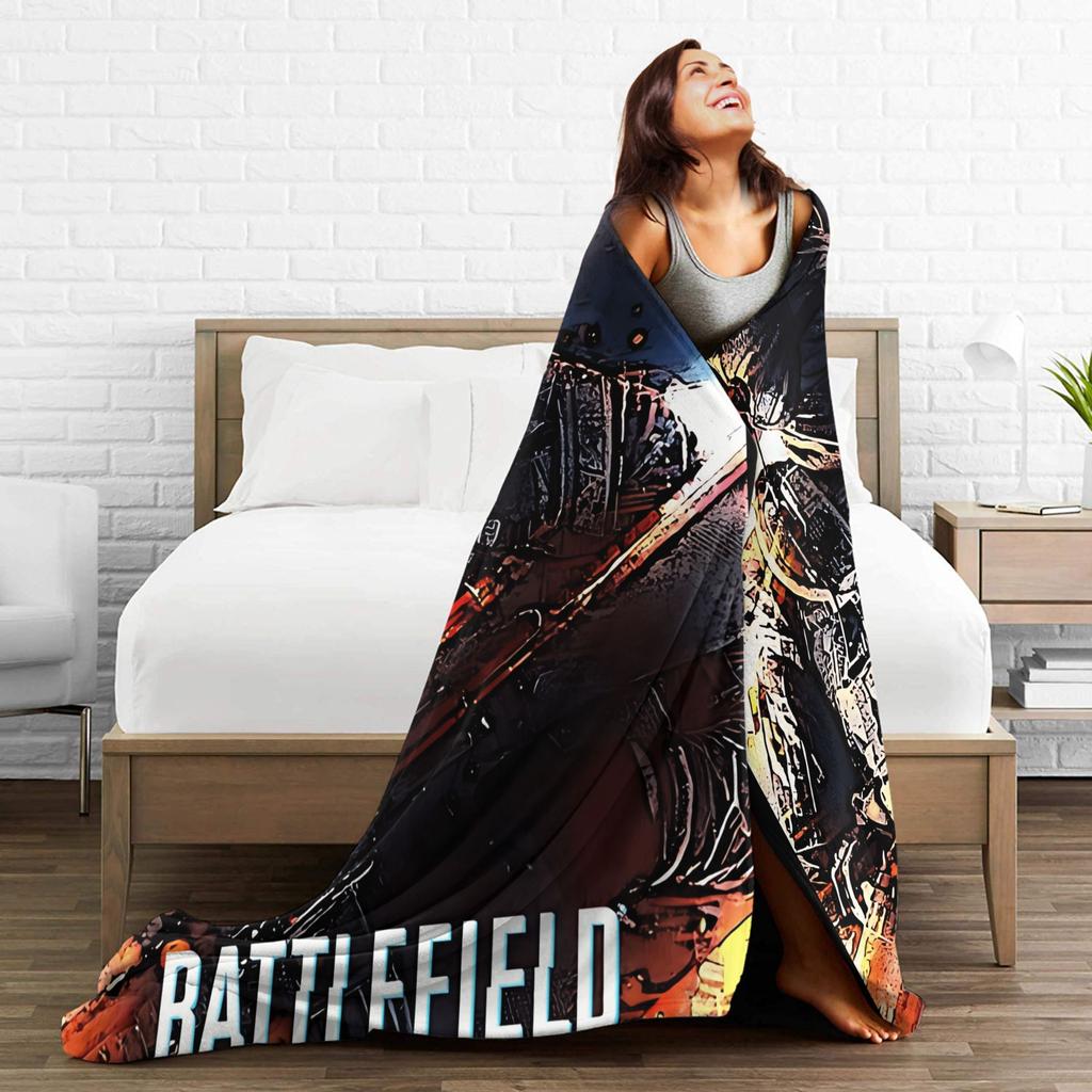 Battlefield 2042 Game Blankets  Airplane Travel Flannel Bedding Throws For Living Room Warm Soft Custom Quality Bedspread