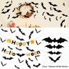Halloween 3D Fledermaus Aufkleber Dekoration 12er Pack PVC Fledermaus Aufkleber für Spukhaus Deko