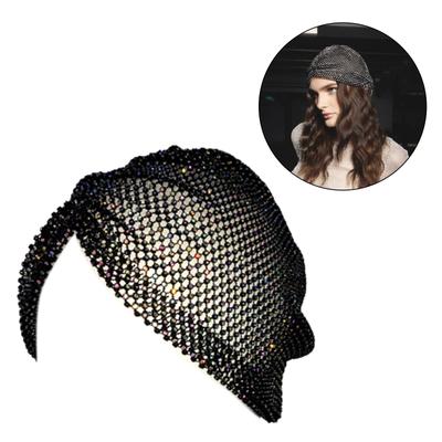 Glitter Rhinestone Elastic Hat Shinning Nightclub Beanie Hat Carnivals Festival Beanie Clubwear Adult Hat
