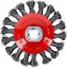Hardened Conical Braided Disc Brush 4" 100Mm