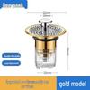 Złoty korek pop-up do umywalki ze stali nierdzewnej 304
