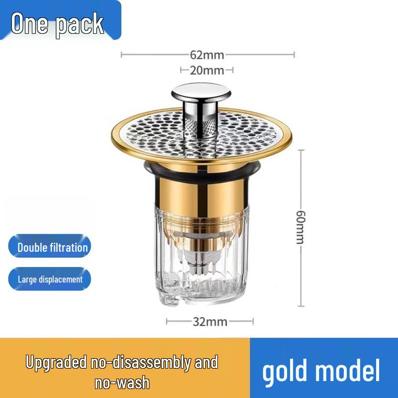 

304 Stainless Steel Gold Pop-Up Basin Drain Stopper
